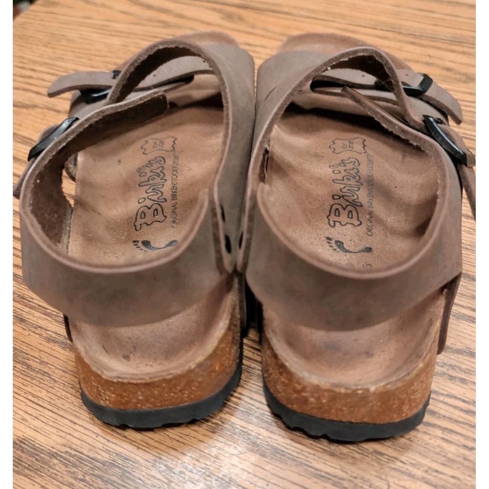 Birkenstock BIRKI'S BROWN Double Straps Sandals PANAMA Vegan Women's 7 Men's 5 - Picture 7 of 9